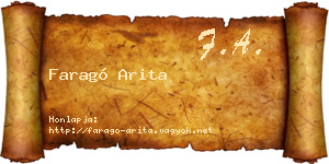 Faragó Arita névjegykártya